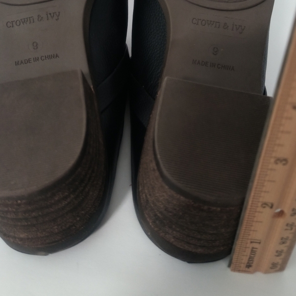 [2x$22] Crown & Ivy Black Mules / Size 9 / EUC - Picture 7 of 7